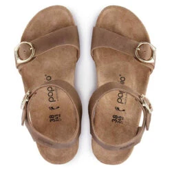 Women's Birkenstock Soley Ring-Buckle Wedge -Fashion Shoes Store BIRKENSTOCK WOMENS W SOLEY 1023539 COGNAC COGNAC TOP 45004.1676478693