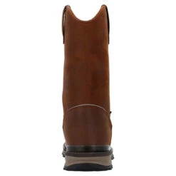 Men's Rocky Rams Horn Waterproof Pull-On Work Boot - Crazy Horse -Fashion Shoes Store ROCKY MENS M RAMS HORN WATERPROOF TOE RKK0441 BROWN BACK 01452.1681244046