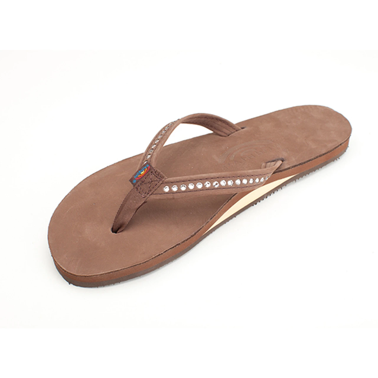 Women's Rainbow Crystal Single Flip Flop Sandal 4 Women's Rainbow Crystal Single Flip Flop Sandal - Image 4