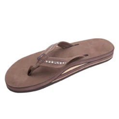 Women's Rainbow Crystal With Double Layer Arch Flops