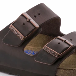 Men's Birkenstock Arizona Soft Footbed Sandals -Habana -Fashion Shoes Store birkenstock mens arizona soft footbed 452761 habana close up 53057.1614278422