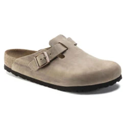 Men's Birkenstock Boston Soft Footbed Clog -Tobacco Brown -Fashion Shoes Store birkenstock mens boston soft bed 1018147 tobacco side 00137.1607619593