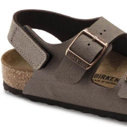 Little Boys' Birkenstock Milano Hook And Loop Sandal - Mocha -Fashion Shoes Store boys birkenstock milano hook and loop 1019600 mocha closeup 09637.1641594942