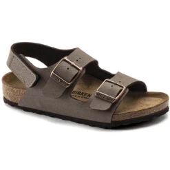 Little Boys' Birkenstock Milano Hook And Loop Sandal - Mocha -Fashion Shoes Store boys birkenstock milano hook and loop 1019600 mocha front 08949.1641594942