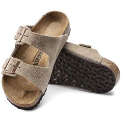 Little Girls' Birkenstock Arizona Sandal - Taupe -Fashion Shoes Store girls birkenstock arizona 1021704 taupe top bottom 68212.1641595566