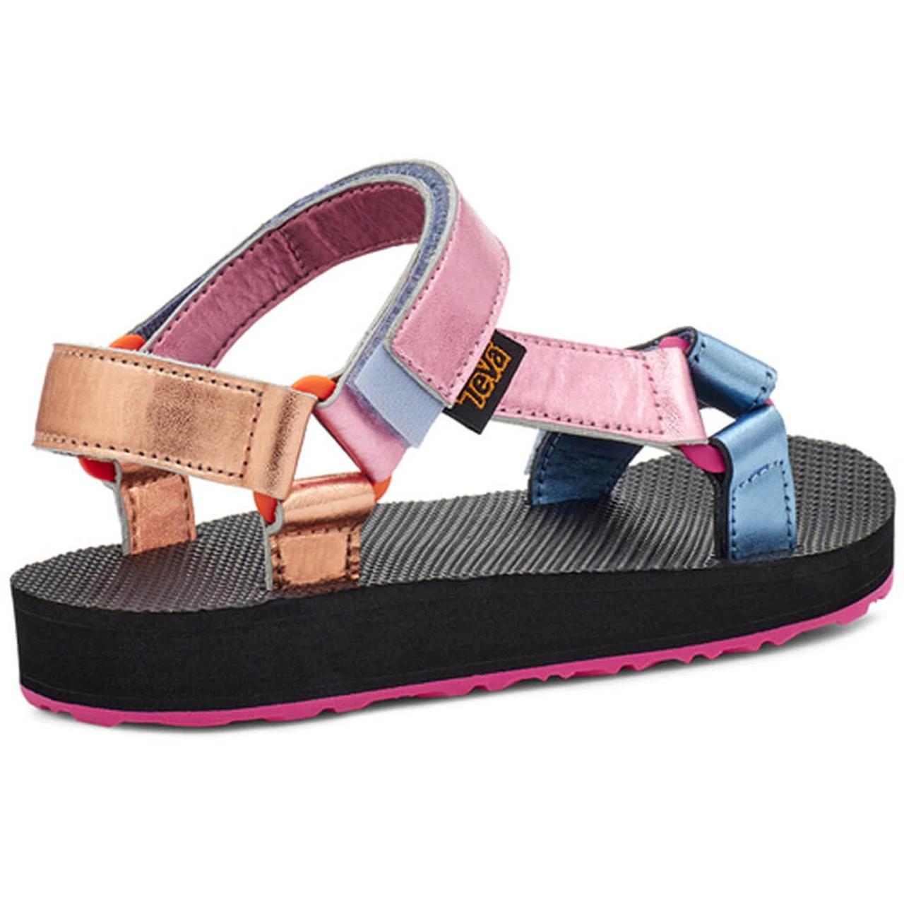 Girls' Teva Original Universal Shimmer Sandal - Pink Multi 4 Girls' Teva Original Universal Shimmer Sandal - Pink Multi - Image 4