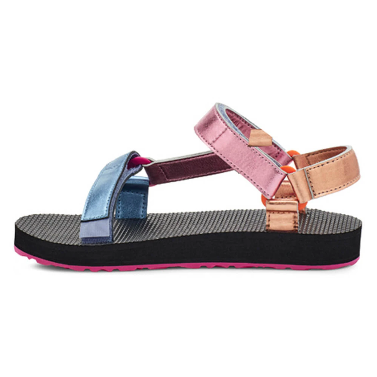 Girls' Teva Original Universal Shimmer Sandal - Pink Multi 2 Girls' Teva Original Universal Shimmer Sandal - Pink Multi - Image 2