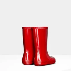 Hunter Boots Little Kids' Hunter Original First Classic Gloss Rain Boots -Fashion Shoes Store kids hunter original classic gloss rain boots KFT5003RGL military red back 98482.1622753473