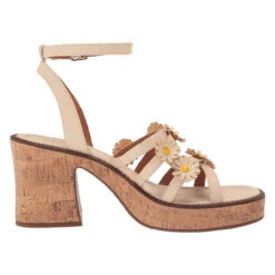 Women's Lucky Footwear Taiza Daisy Heeled Sandal -Fashion Shoes Store lucky footwear womens w taiza taiza2 vanilla side 25146.1681743392