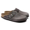 Men's Birkenstock Boston Soft Footbed Clog - Iron