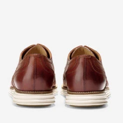 Men's Cole Haan Original Grand Wingtip Oxford - Woodbury Ivory -Fashion Shoes Store mens cole haan original grand wingtip oxford c26471 woodbury ivory back 97877.1622579041