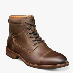 Men's Florsheim Lodge Cap Toe Lace Up Boot - Brown CH