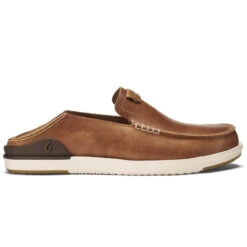 Men's Olukai Kakaha Leather Slip On Loafer - Fox -Fashion Shoes Store mens olukai kakaha leather slip on shoes 10490 FXFX fox side 44161.1646428328