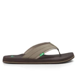 Men's Sanuk Beer Cozy 2 Flip-Flop -Fashion Shoes Store mens sanuk beer cozy 2 flip flop SMS10868 brindle side 17301.1681312634