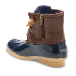 Kids' Sperry Saltwater Duck Boot - Navy -Fashion Shoes Store sperry kids youth saltwater duck boot yg55203 navy back 21056.1604692767