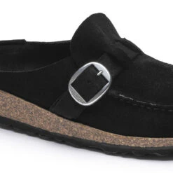 Women's Birkenstock Buckley Suede Leather Clog - Black 13 Women's Birkenstock Buckley Suede Leather Clog - Black -Fashion Shoes Store womens birkenstock buckley clog 1017826 black closeup 94077.1624379318