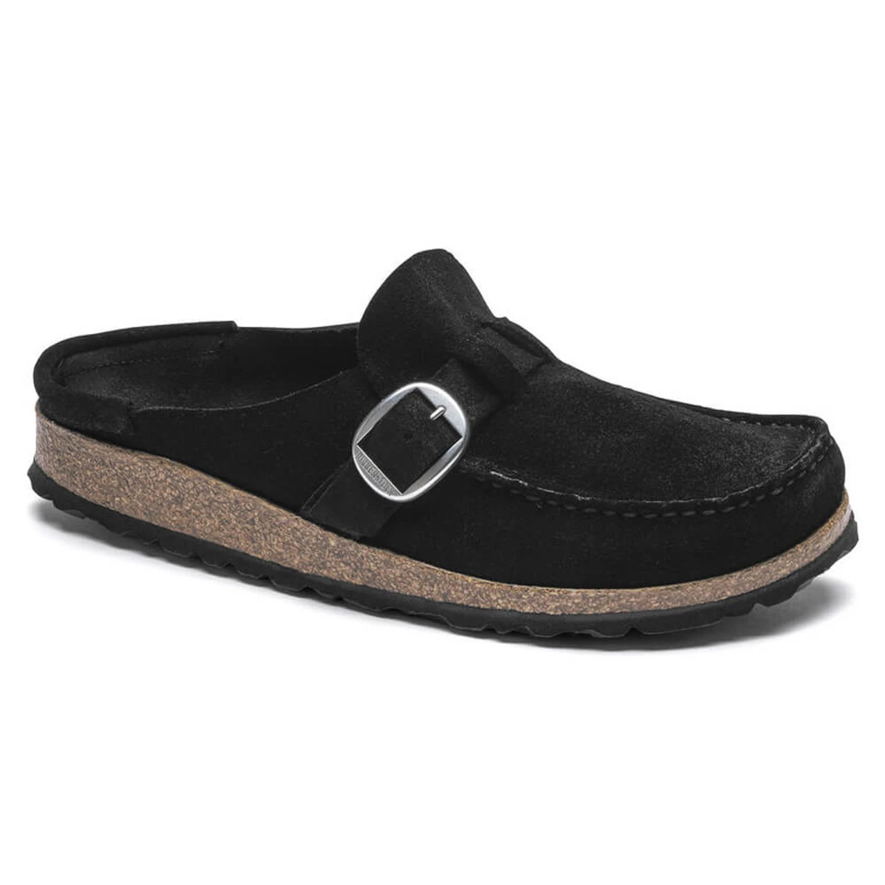 Women's Birkenstock Buckley Suede Leather Clog - Black 4 Women's Birkenstock Buckley Suede Leather Clog - Black - Image 4