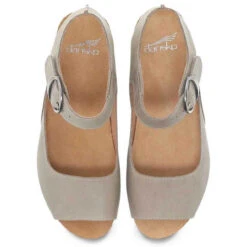 Women's Dansko Tiana Khaki Burnished Nubuck Ankle Strap Sandal -Fashion Shoes Store womens dansko tiana sandal 1705 641600 KHAKI top 42642.1651154048