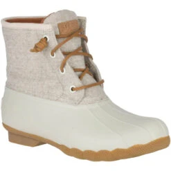Sperry Women's Saltwater Emoss Wool Duck Boot - Off White