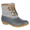 Women's Sperry Saltwater Embossed Wool Duck Boot - Dark Grey